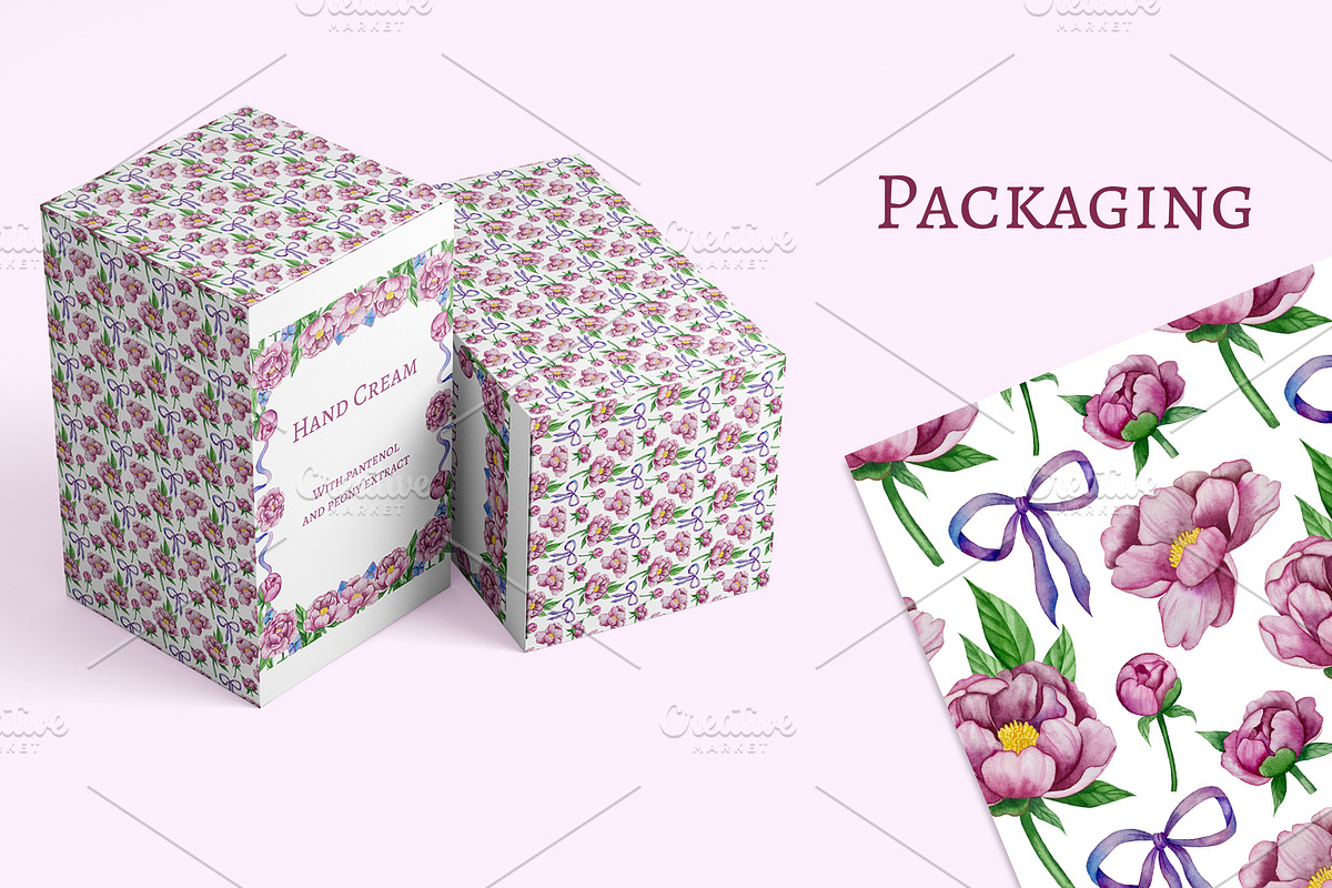 Peony and Hydrangea Clipart, a Decorative Illustration by Milla_Zelenyuk_art (Photo 6 of 7)