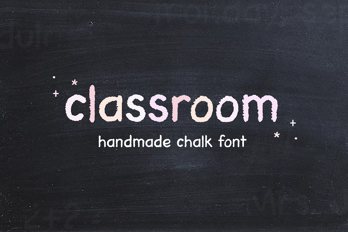Classroom | Chalk Font, a Handwritten Font by KA Designs (Photo 1 of 9)