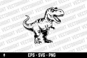 Illustration of Tyrannosaurus, an Animal Illustration by Vectorhight