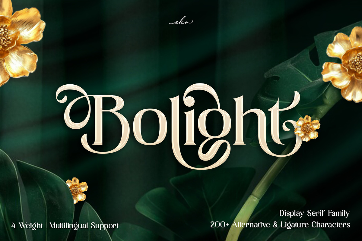 Bolight - Serif Display Font, a Serif Font by Ekahermawan (Photo 1 of 15)