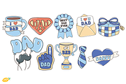 Retro Father's Day PNG Clipart, a Seasonal Illustration by LemonDesign (Thumbnail 2 of 3)