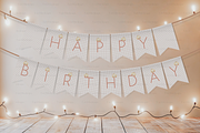 Wall Garland Mockup, Bunting Mock, a Product Mockup by TatiMockup (Thumbnail 4 of 5)