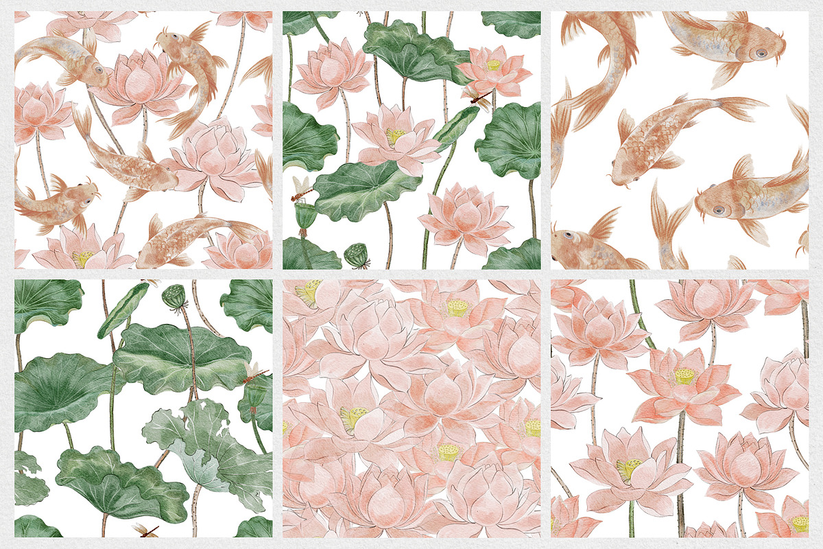 Japanese Watercolor Collection, a Pattern Graphic by mila_leev (Photo 15 of 17)