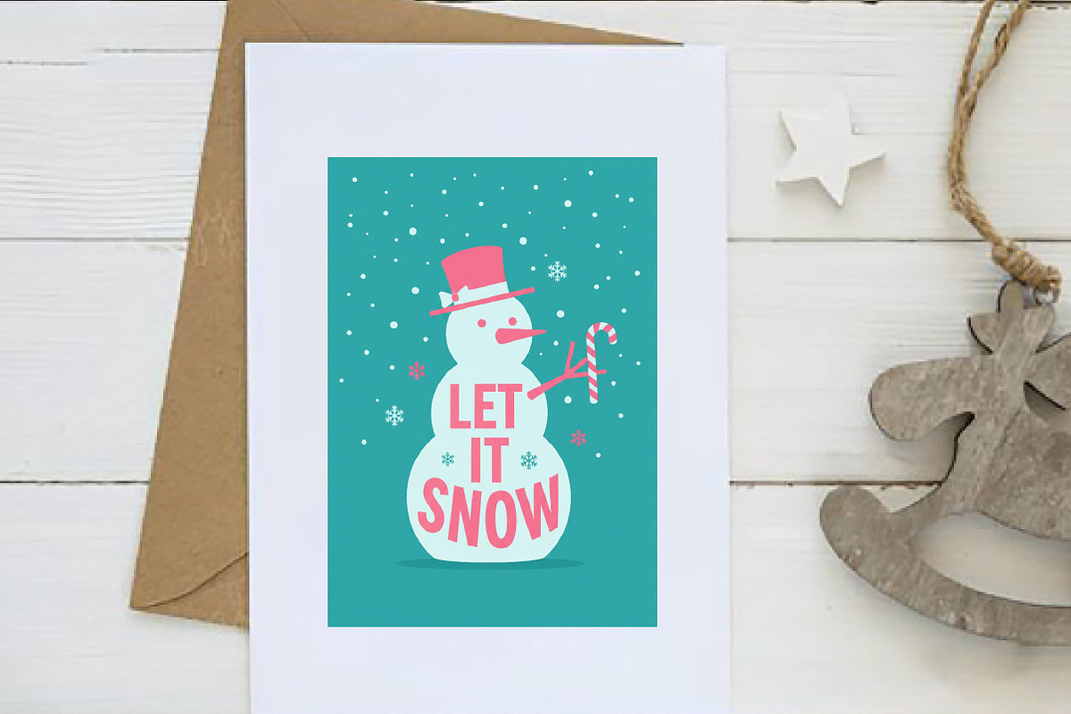 Christmas Wall Art Let It Snow Png, an Illustration by Dream Creation (Photo 4 of 5)