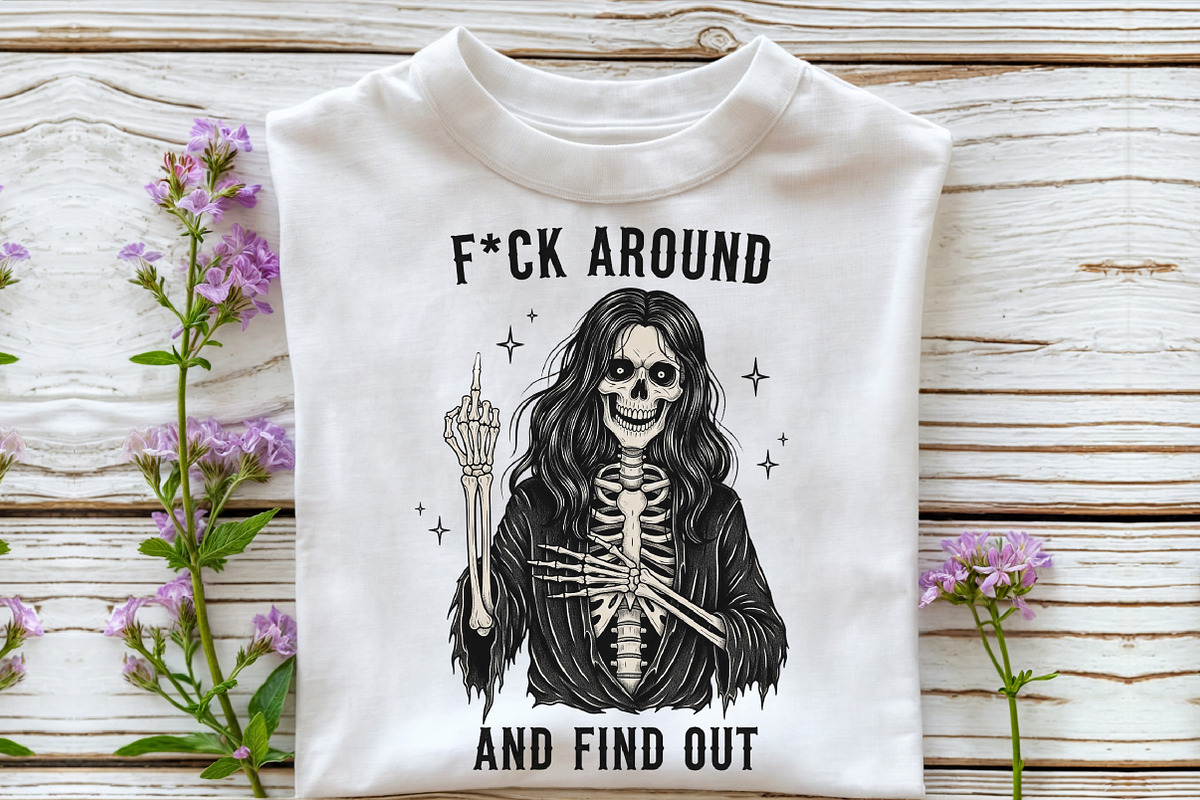 Funny Halloween Sassy Skeleton PNG, an Illustration by DreamCafeArt (Photo 3 of 7)
