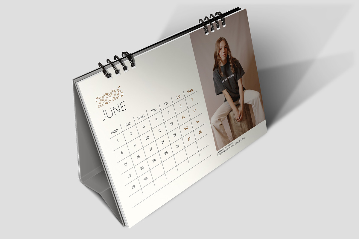 Desk Calendar 2026, a Stationery Template by crazyOWL (Photo 3 of 6)