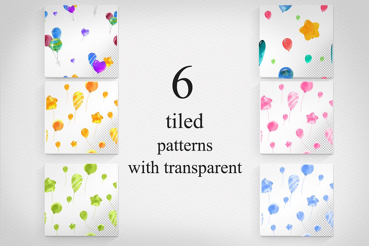 Watercolor baloon set, an Object Graphic by Germesia arts store (Photo 3 of 5)