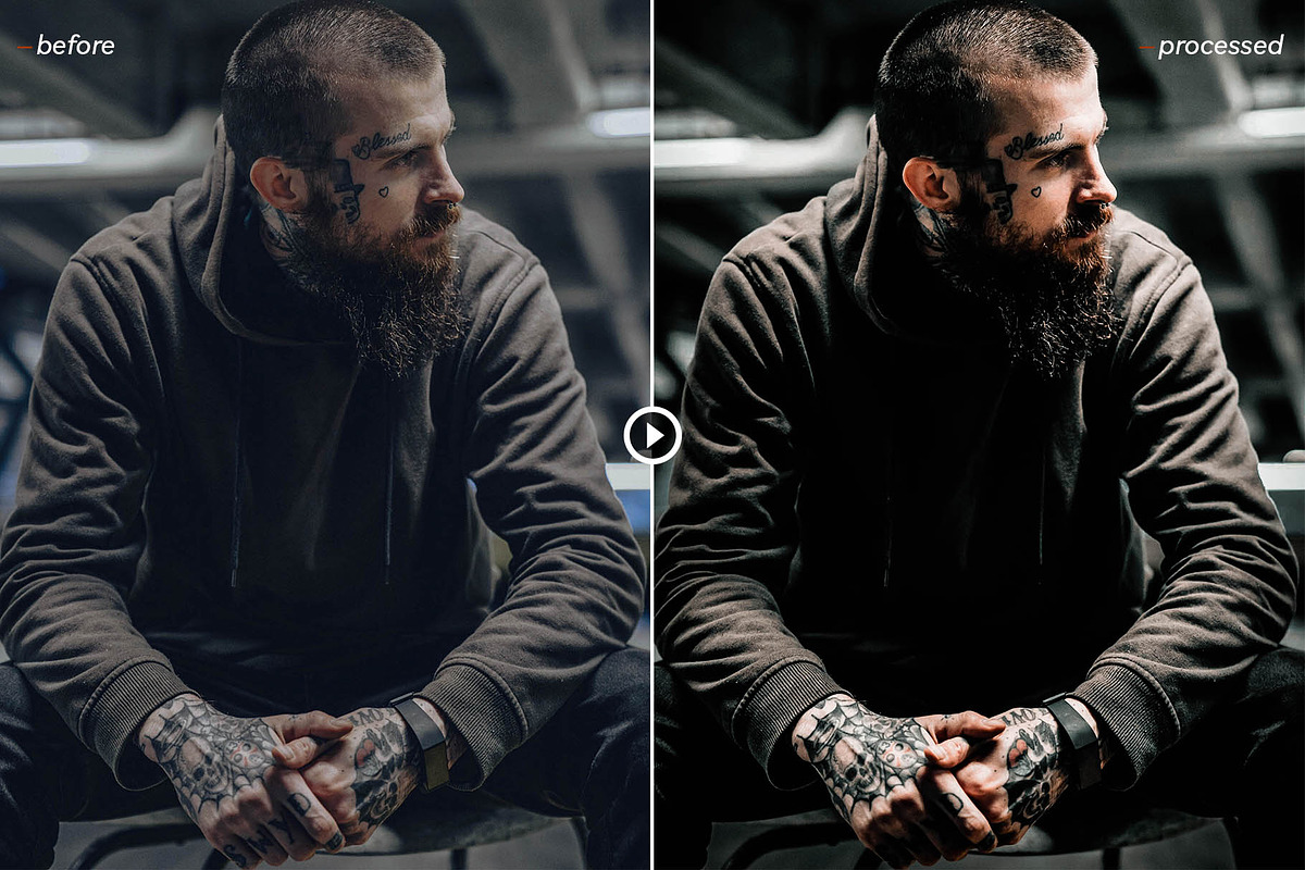 Moody Black - Actions and presets, an Action Add-On by Hydrozi Presets (Photo 7 of 9)