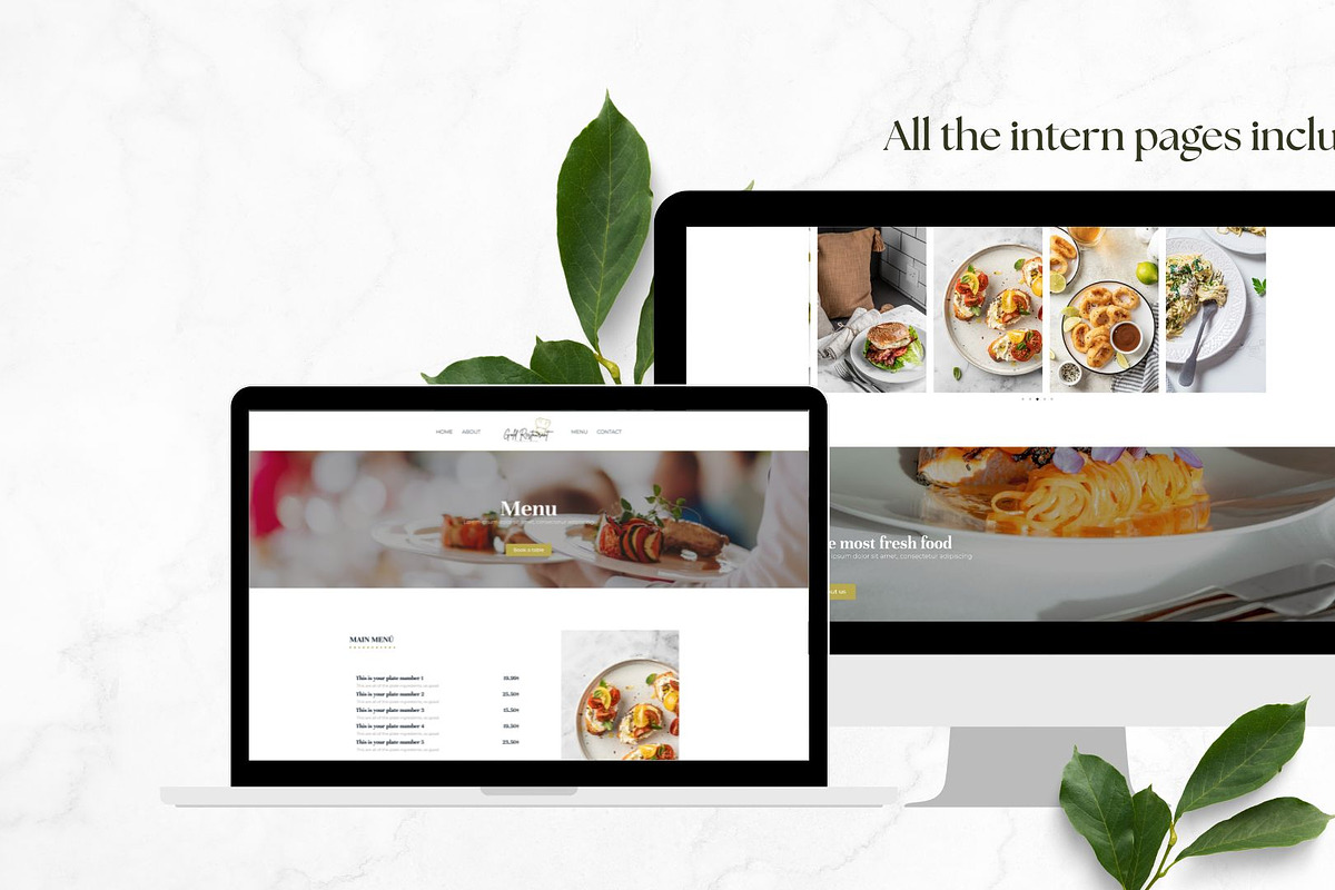 Wordpress restaurant template, a WordPress Template by Martalv Works (Photo 2 of 4)