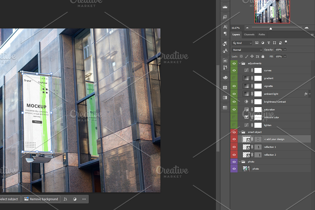 Vertical Building Banner Mockup, an Advertising Mockup by RSplaneta (Photo 2 of 2)