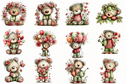 Whimsical Spring Teddy Bear Clipart, an Illustration by Designworld (Thumbnail 3 of 5)