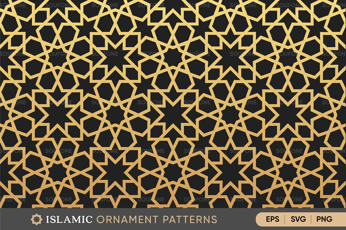 Luxury Islamic Ornamental Patterns, a Pattern Graphic by Soufone (Photo 1 of 3)