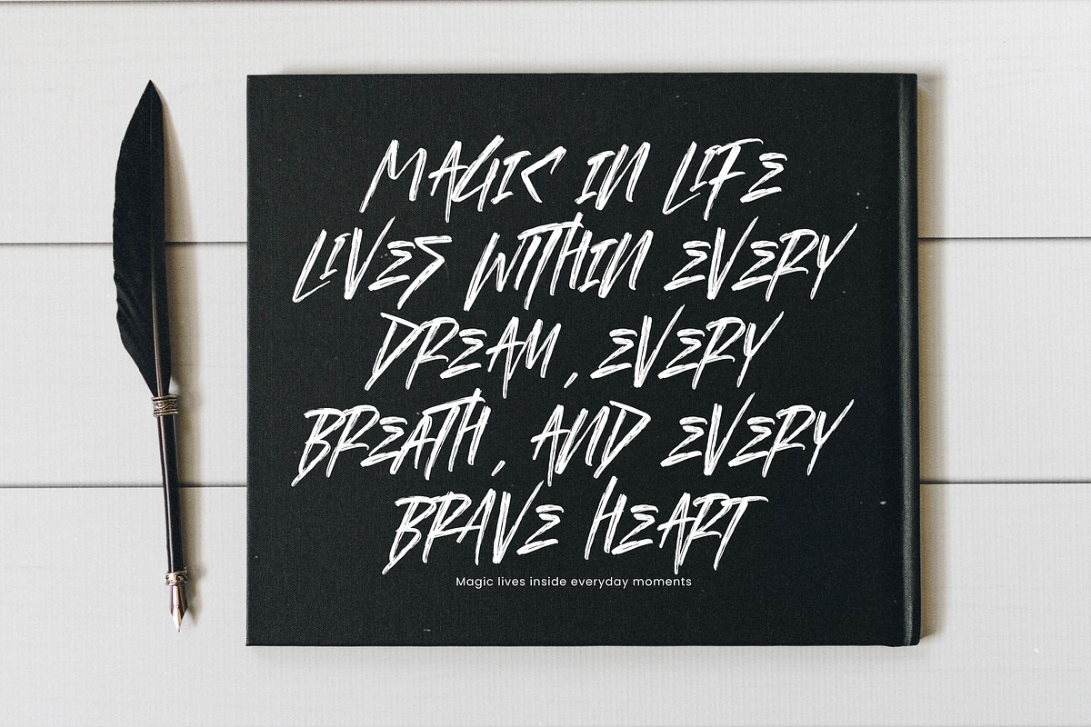 Demonic Echo Bold Brush Calligraphy, a Script Font by stylishtype.co (Photo 8 of 20)