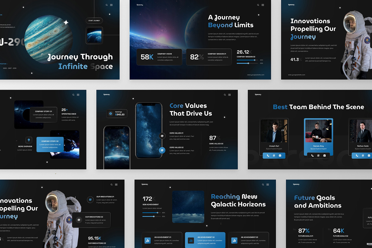 Space Google Slides Template, a Presentation Template by MtvtdArt