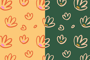 Abstract Floral Seamless Pattern Set