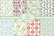Seamless Floral Vector Patterns Set, a Pattern Graphic by Studio Indigo (Thumbnail 1 of 9)