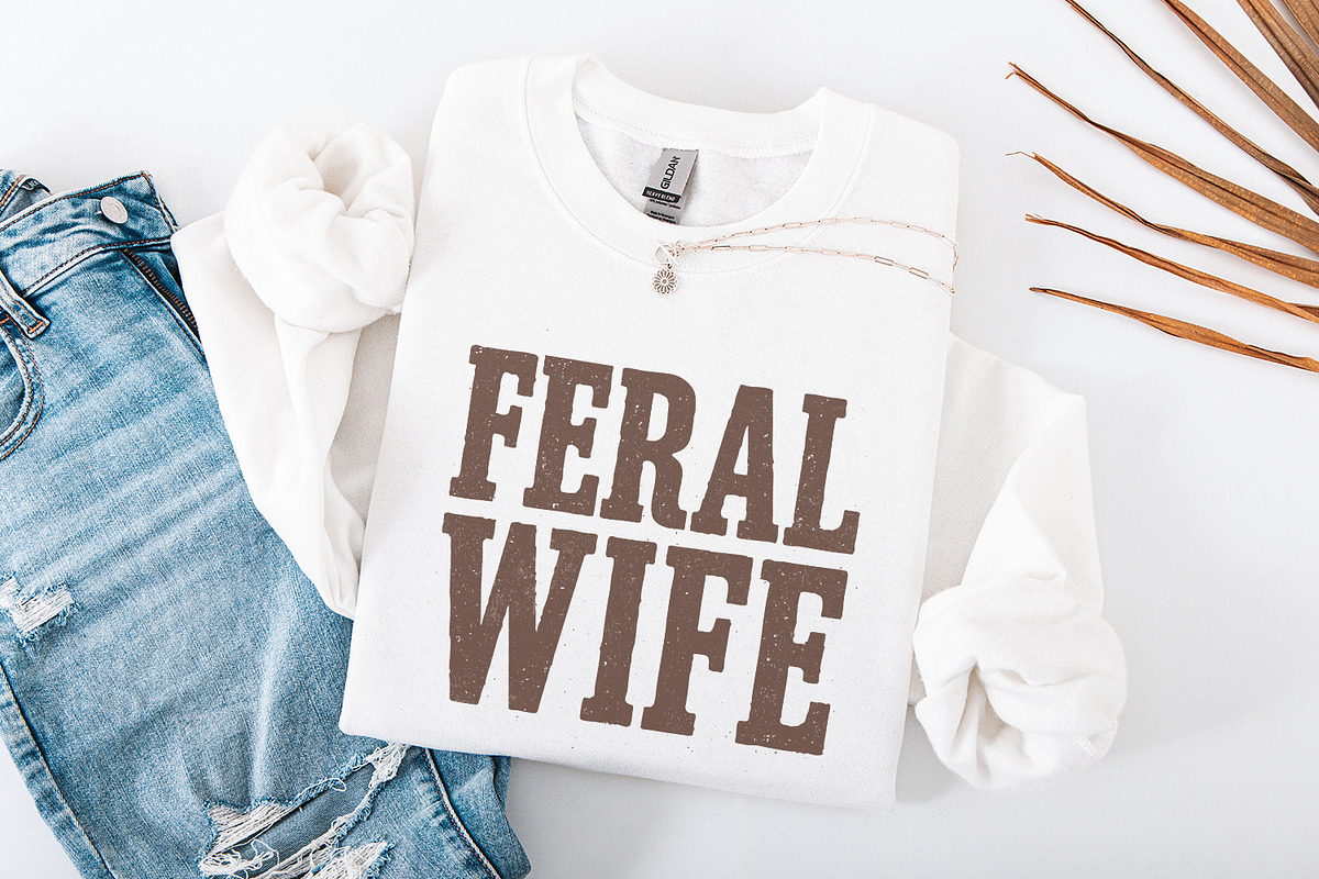 Feral Wife Typography Design, an Illustration by SharpMarketplace (Photo 4 of 9)