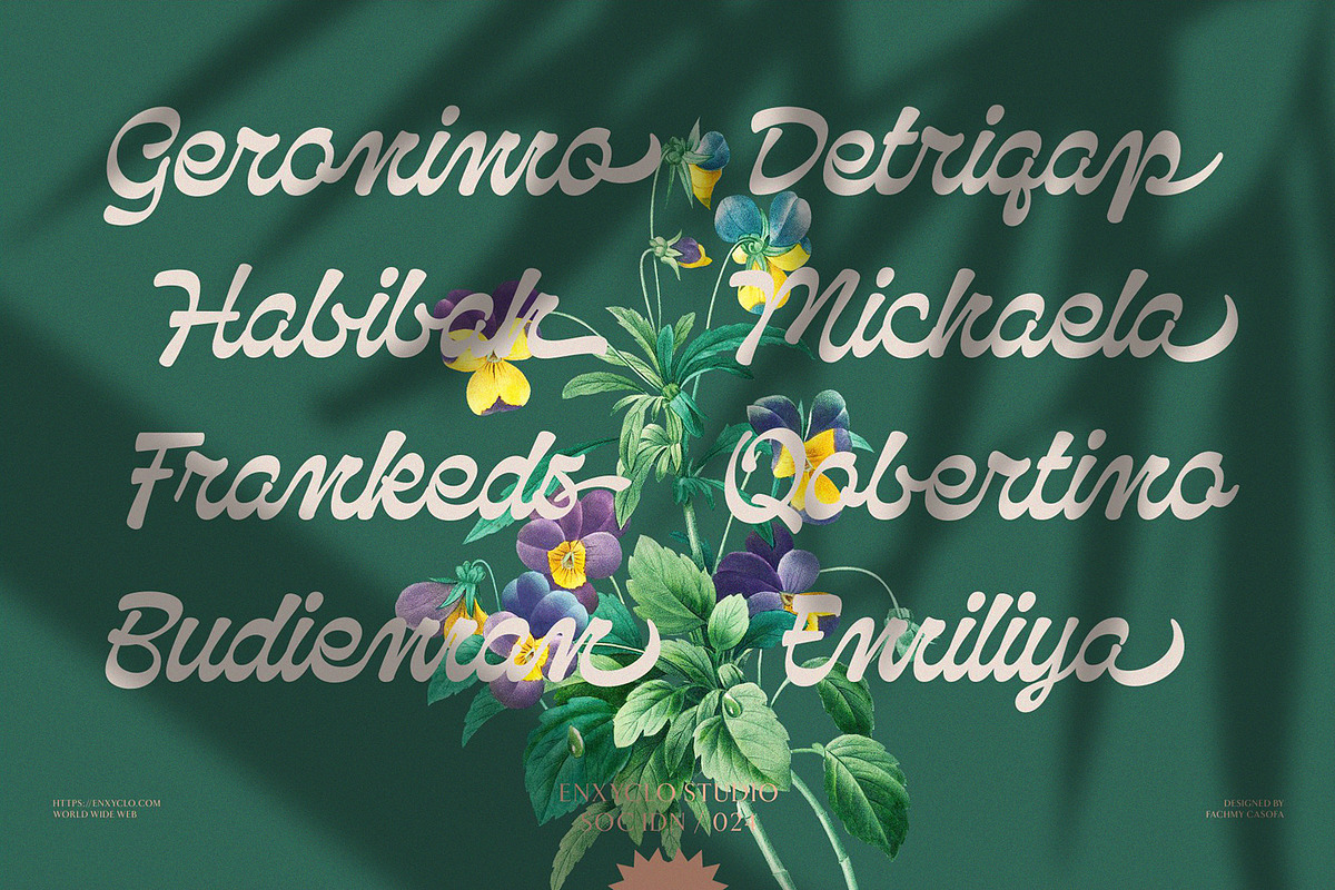 NCL Qanproy Woldriug, a Script Font by Enxyclo Studio (Photo 10 of 19)