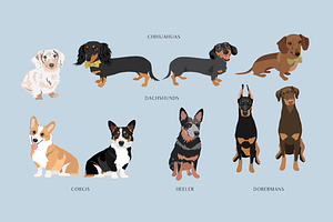 140 Detailed Dogs Clip Art Bundle