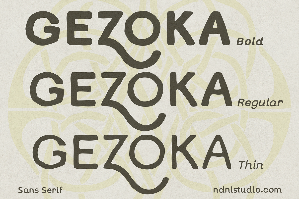 Gezoka – Sans Serif Font Family, a Sans Serif Font by NDNL Studio (Photo 2 of 9)