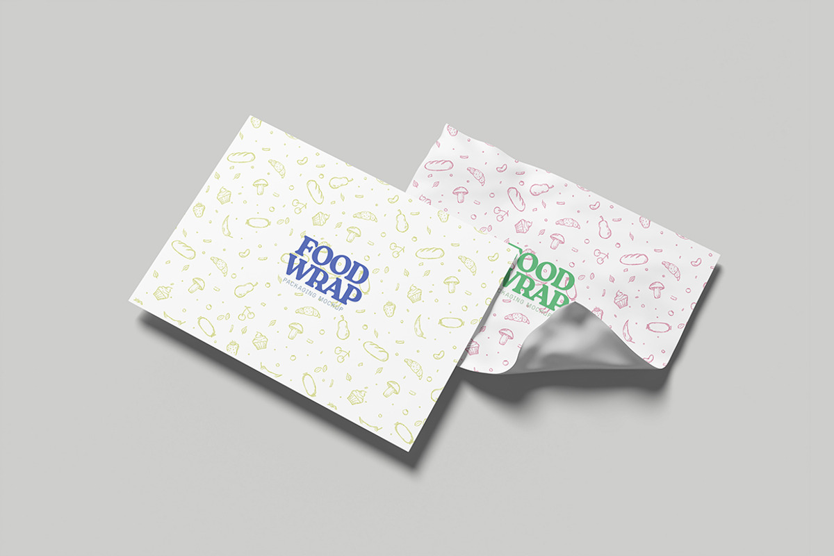 Food Wrap Packaging Mockup, a Packaging Mockup by My Code Std (Photo 4 of 6)