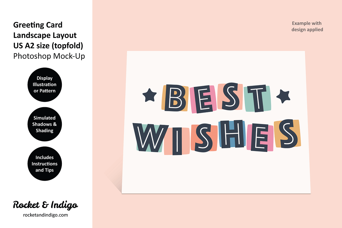US A2 Greeting Card PS Mockup 7, a Product Mockup by Rocket & Indigo (Photo 6 of 8)