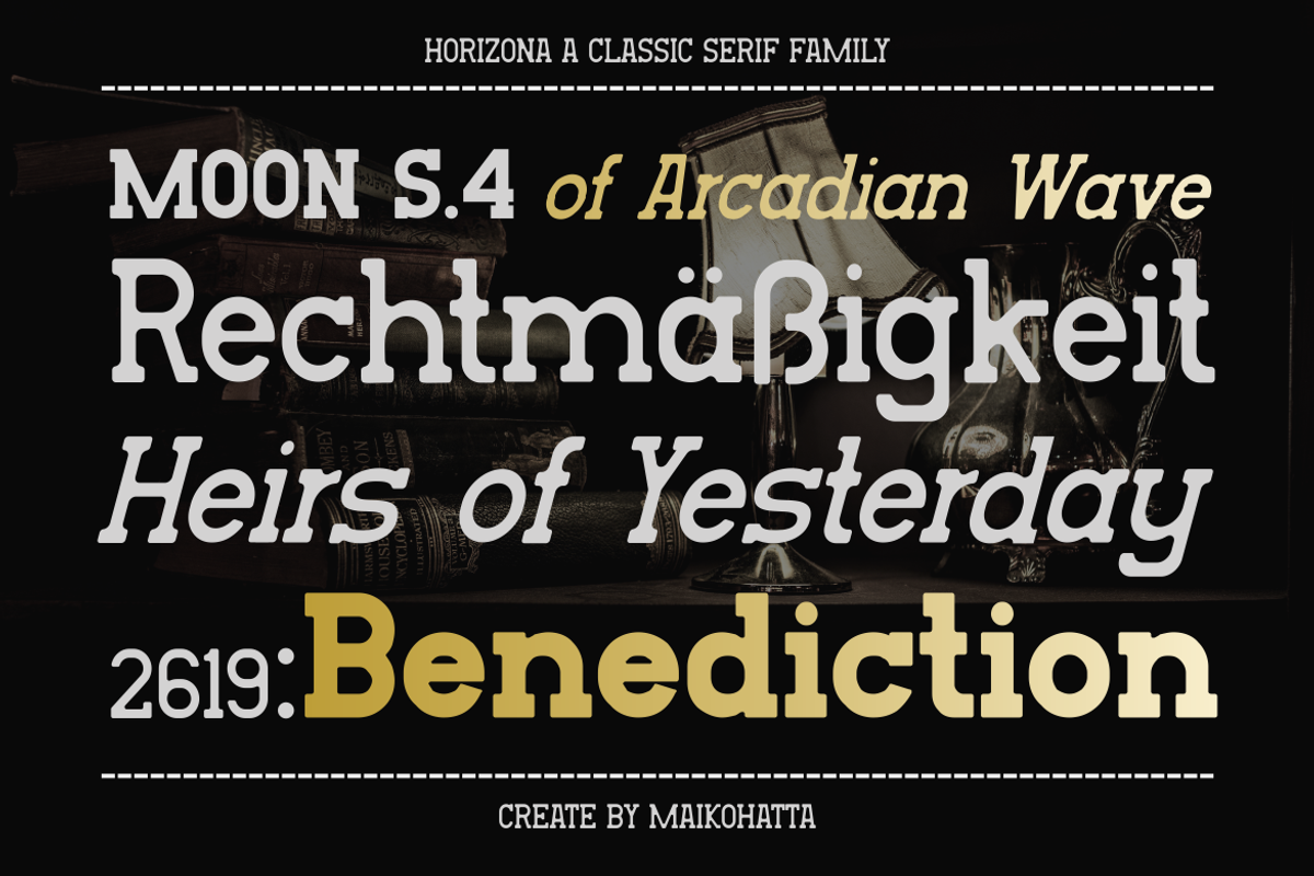 Horizona - Classic Serif Family, a Serif Font by MaikoHatta (Photo 4 of 6)