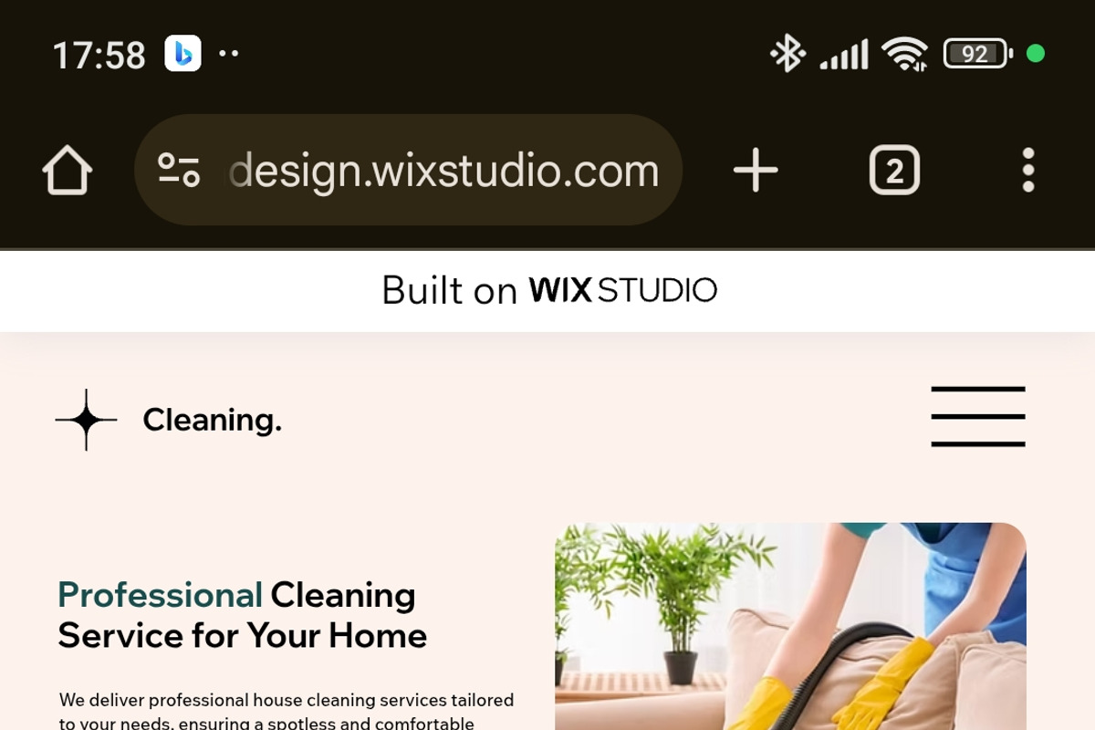 Cleaning - Wix Studio Website preview 2