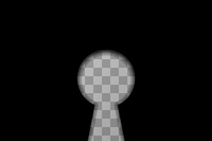 Black keyhole shape, an Object Graphic by BestPics