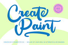 Create Paint Bold Calligraphy Font