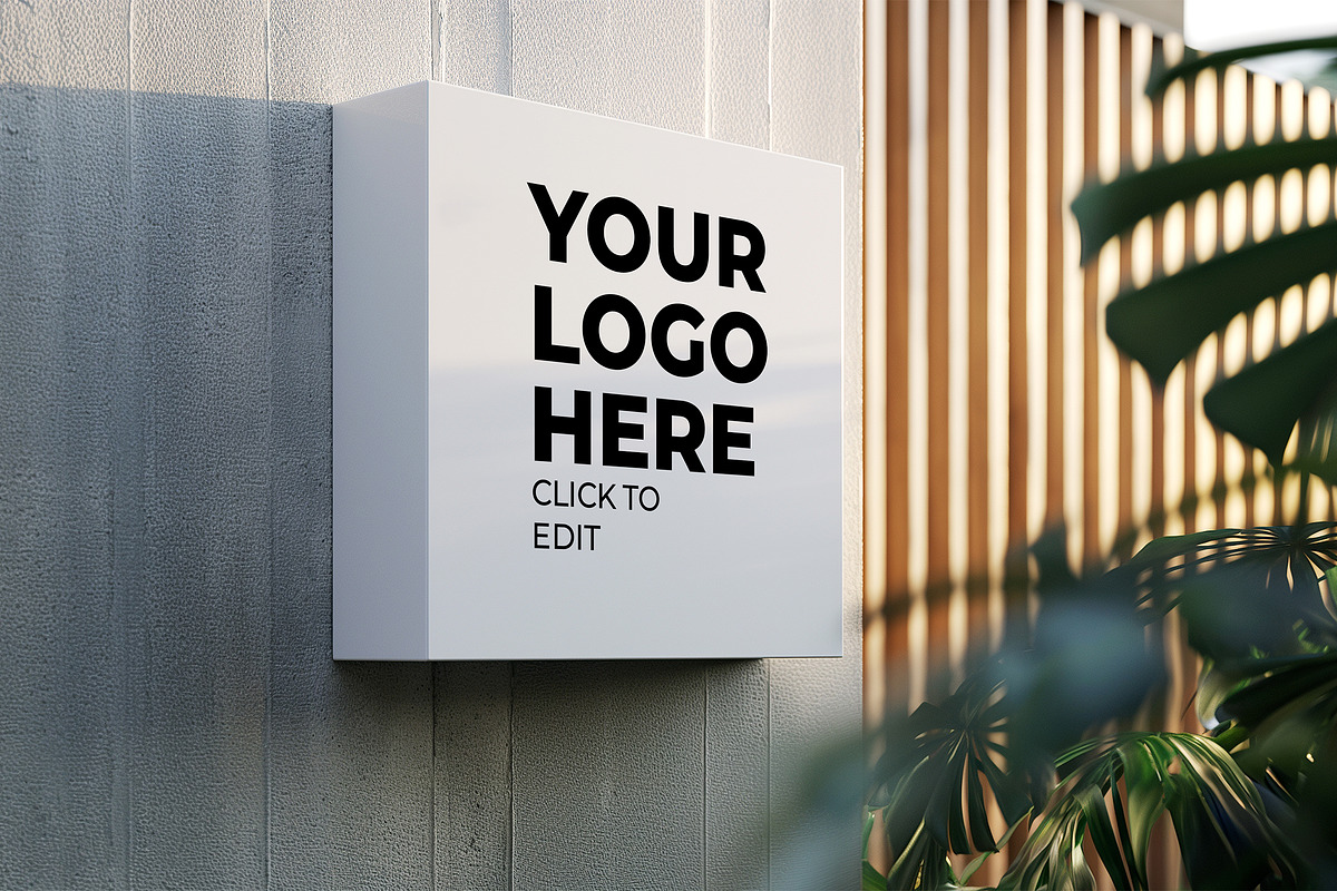 Hanging Logo Sign Mockup, an Advertising Mockup by Voar Mockups
