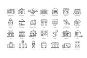 Public Services Line Icons, an Outline Icon by Tettygreen (Thumbnail 2 of 2)