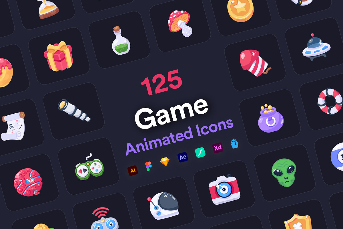125 Game Animated Icons, a Duotone Icon by Vectors Market (Photo 1 of 7)