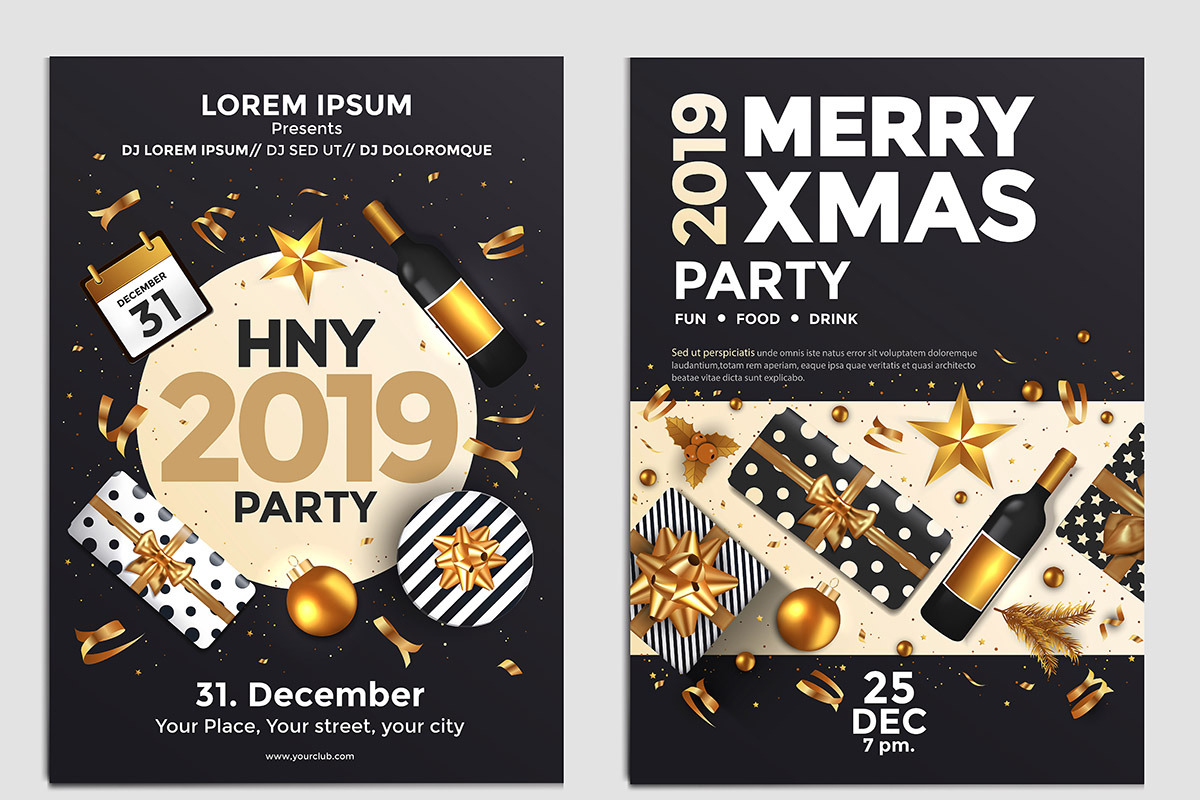 Set of 10 Christmas Party Flyers, a Brochure Template by Creative Graphics (Photo 11 of 15)