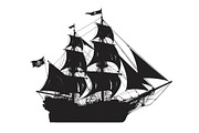 Sailboat, Cargo & Pirate Ship Bundle, an Illustration by hafijul (Thumbnail 9 of 9)