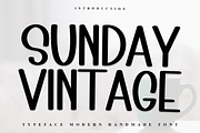 Sunday Vintage, a Sans Serif Font by FreshTypeINK (Thumbnail 1 of 7)