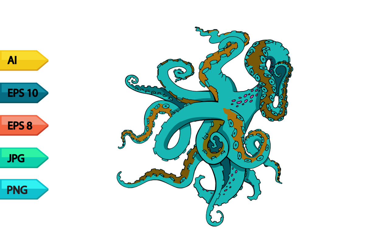 Vector sketch octopus tentacles, an Animal Illustration by julia_musdotter (Photo 8 of 19)