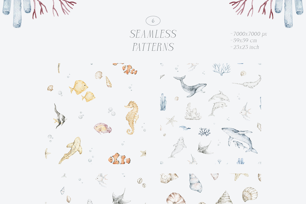 Ocean Animals. Underwater watercolor, an Animal Illustration by Kreker Kate (Photo 6 of 10)