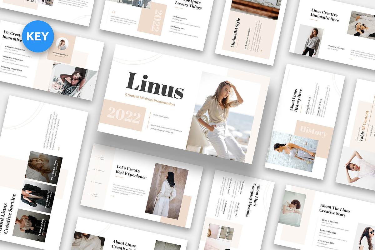 Linus Creative Minimalist Keynote, a Presentation Template by kerismaker (Photo 1 of 6)