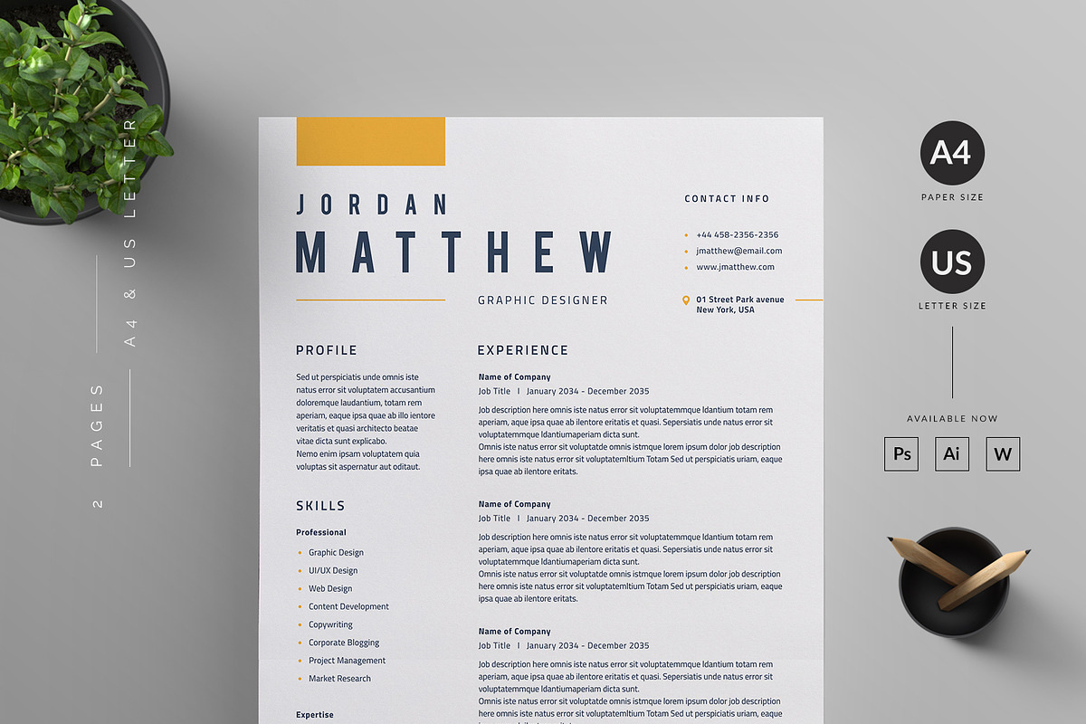 Resume/CV, a Resume Template by Reuix Studio (Photo 1 of 5)