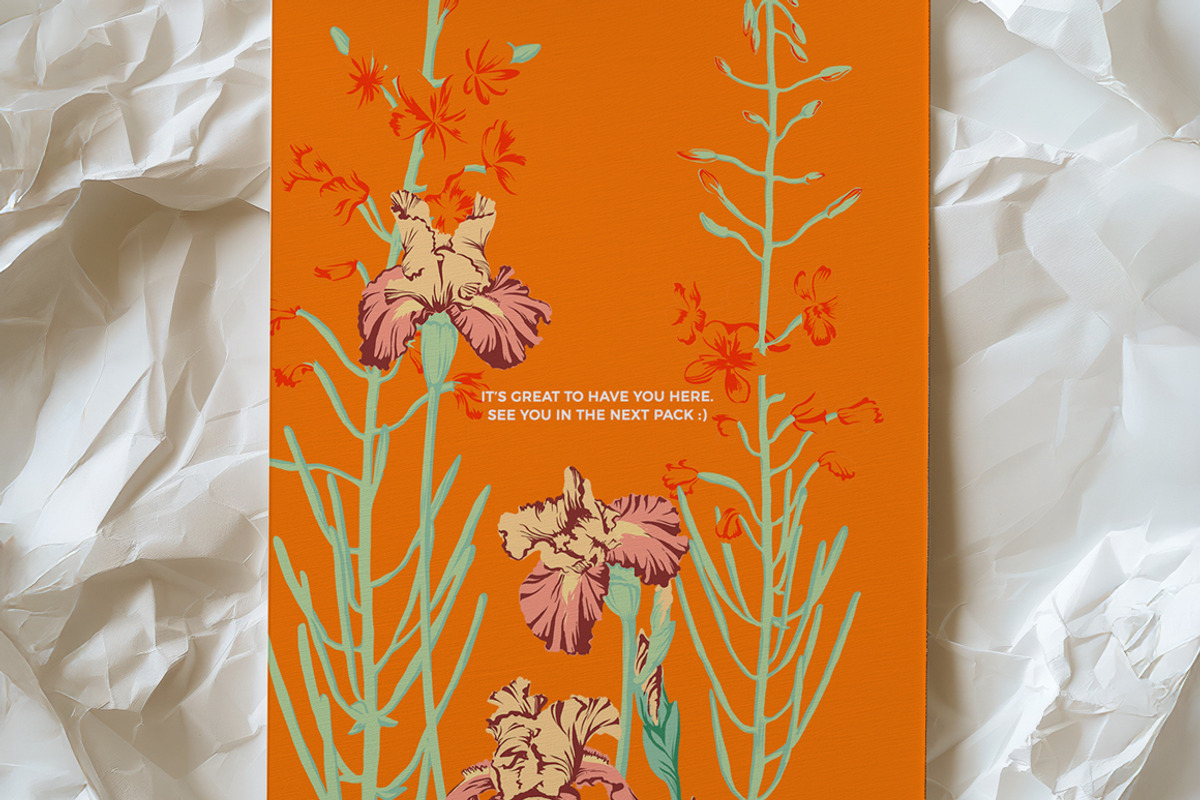 Irises Flower Set, an Object Illustration by Volga_Store (Photo 6 of 6)