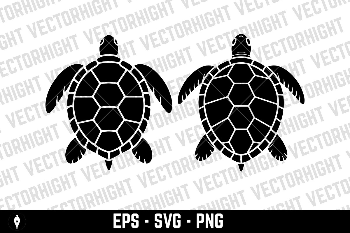 Vector icon of a sea turtle, an Animal Illustration by Vectorhight (Photo 3 of 3)