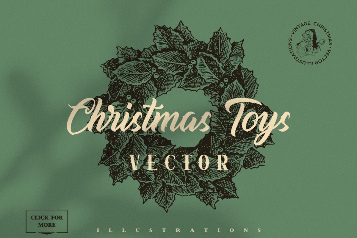 Vintage Christmas Bundle 300+, an Illustration by Retro Machine (Photo 11 of 14)
