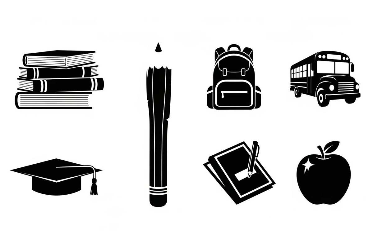 Back To School Silhouette Bundle, an Illustration by Designer_Momina (Photo 12 of 51)