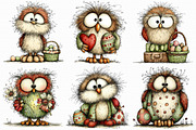 Whimsical Easter Owl Clipart, an Illustration by Libby Wishes (Thumbnail 8 of 8)