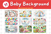 Watercolor Baby Background Baby Show, a Background Graphic by John_Walker (Thumbnail 1 of 4)