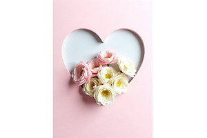 Pink and white flowers arranged in a, a Holiday Photo by tilialucida