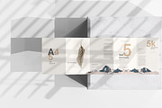 A4 Size Five Fold Brochure Mockup, a Print Template by pmvch (Thumbnail 4 of 20)