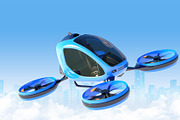 Electric Passenger Drone, a Technology Illustration by iLexx (Thumbnail 4 of 7)
