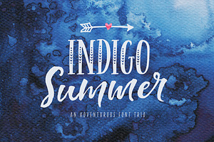 Indigo Summer Font Trio